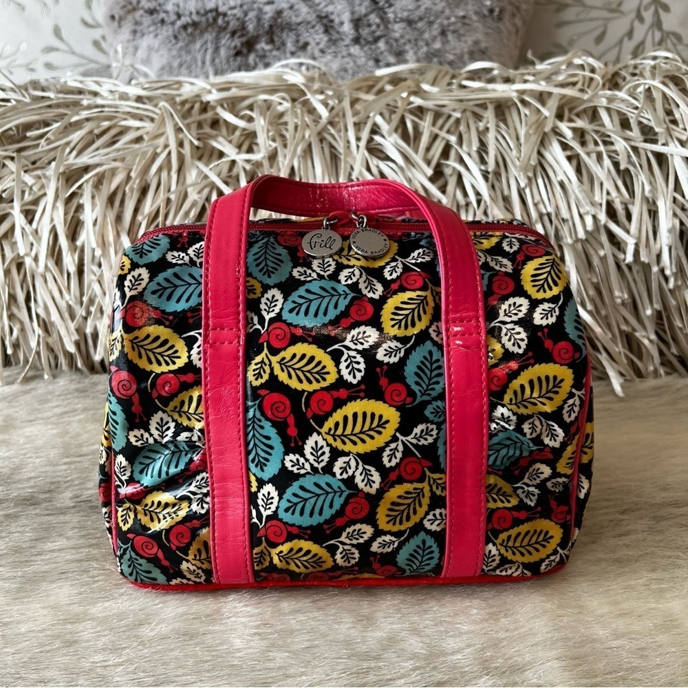 VERA BRADLEY Frills HAPPY SNAILS 2011 Insulated Lunch Bag Box 2 Handles Y2K 70’s